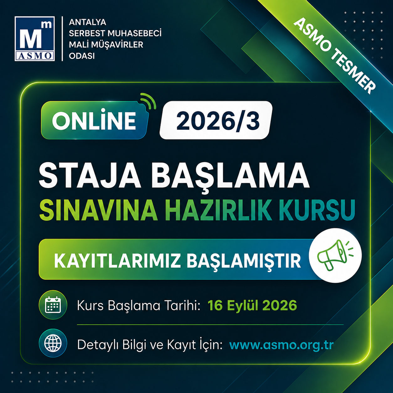 2026/3 Staja Başlama Sınavına Hazırlık Kursu