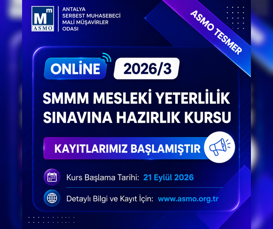 2026/3 SMMM Mesleki Yeterlilik Sınavına Hazırlık Kursu